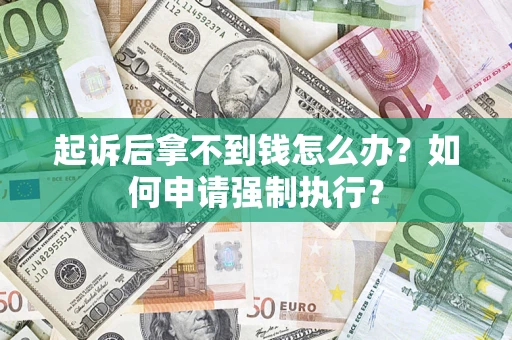 北京起诉后拿不到钱怎么办？如何申请强制执行？