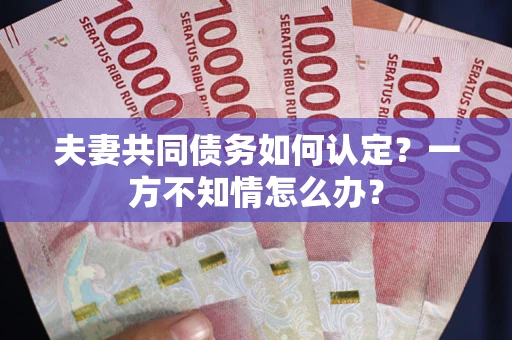北京夫妻共同债务如何认定？一方不知情怎么办？