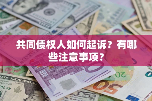 北京共同债权人如何起诉？有哪些注意事项？